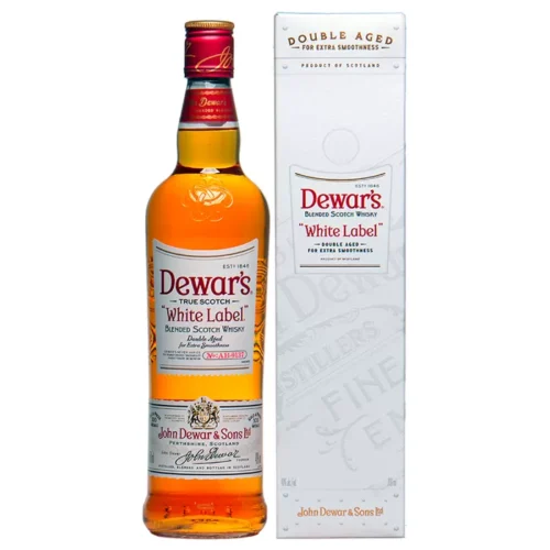 dewar's white label double aged blended scotch whisky 1l