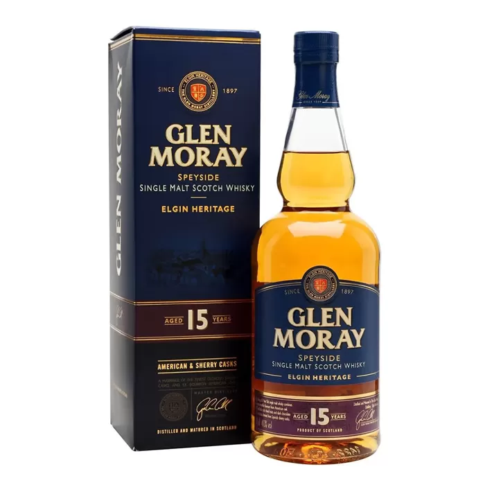 glen-moray-15years glen moray 15 year old single malt scotch whisky 700ml