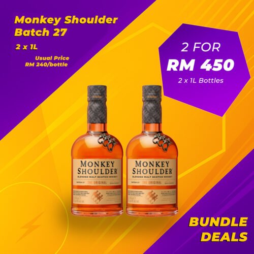 monkey shoulder bundle copy Monkey Shoulder Whisky Bundle (2 x 1L)