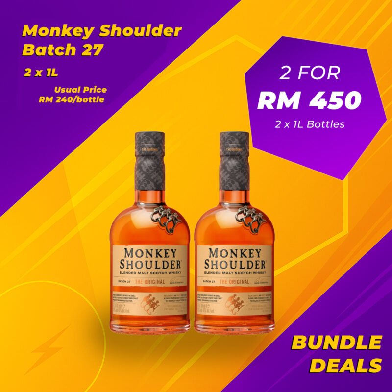 monkey shoulder bundle copy Monkey Shoulder Whisky Bundle (2 x 1L)