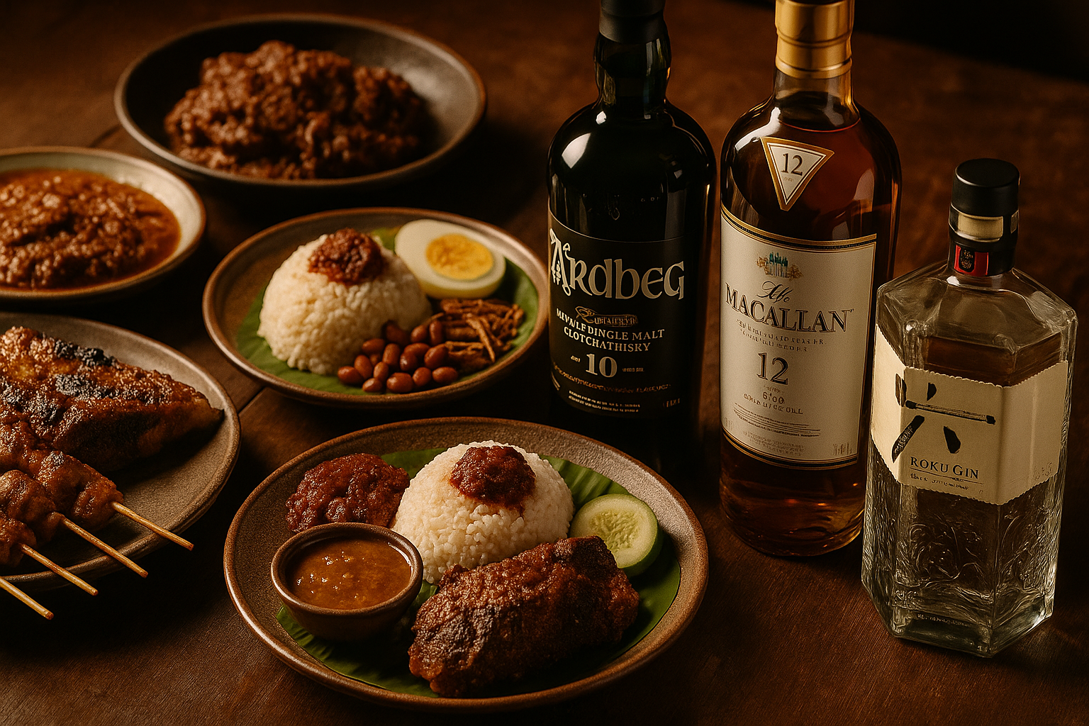 The Best Malaysian Food Pairings with Whisky, Rum & Gin