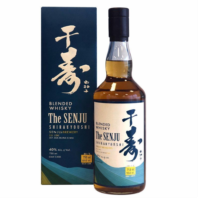 Senju Shirabyoushi Blended Whisky 700ml Japanese Whisky Bottle and Box
